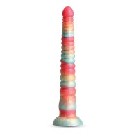 Colours Stacked 12 Inch Dildo Red Gold