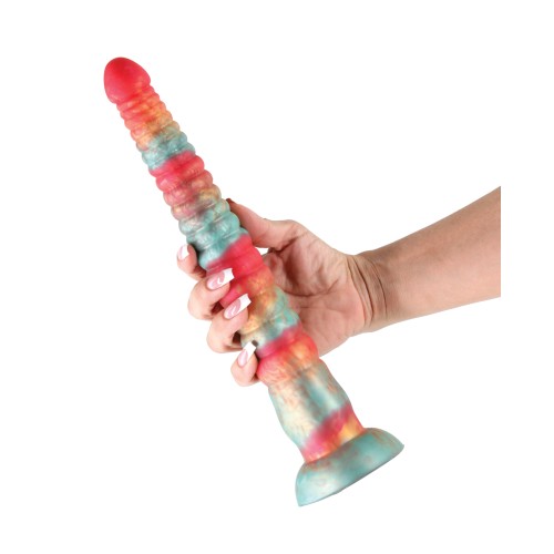 Dildo Colores Apilados de 12" Rojo/Dorado