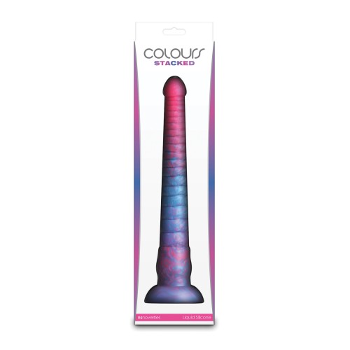 Dildo Apilado de 12 Pulgadas - Rosa/Azul