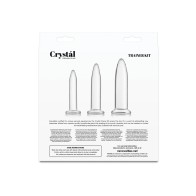 Kit de Entrenador Anal Crystal - Transparente - Juego de 3 Piezas