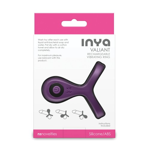 INYA Valiant Cock and Ball Vibrator in Berry