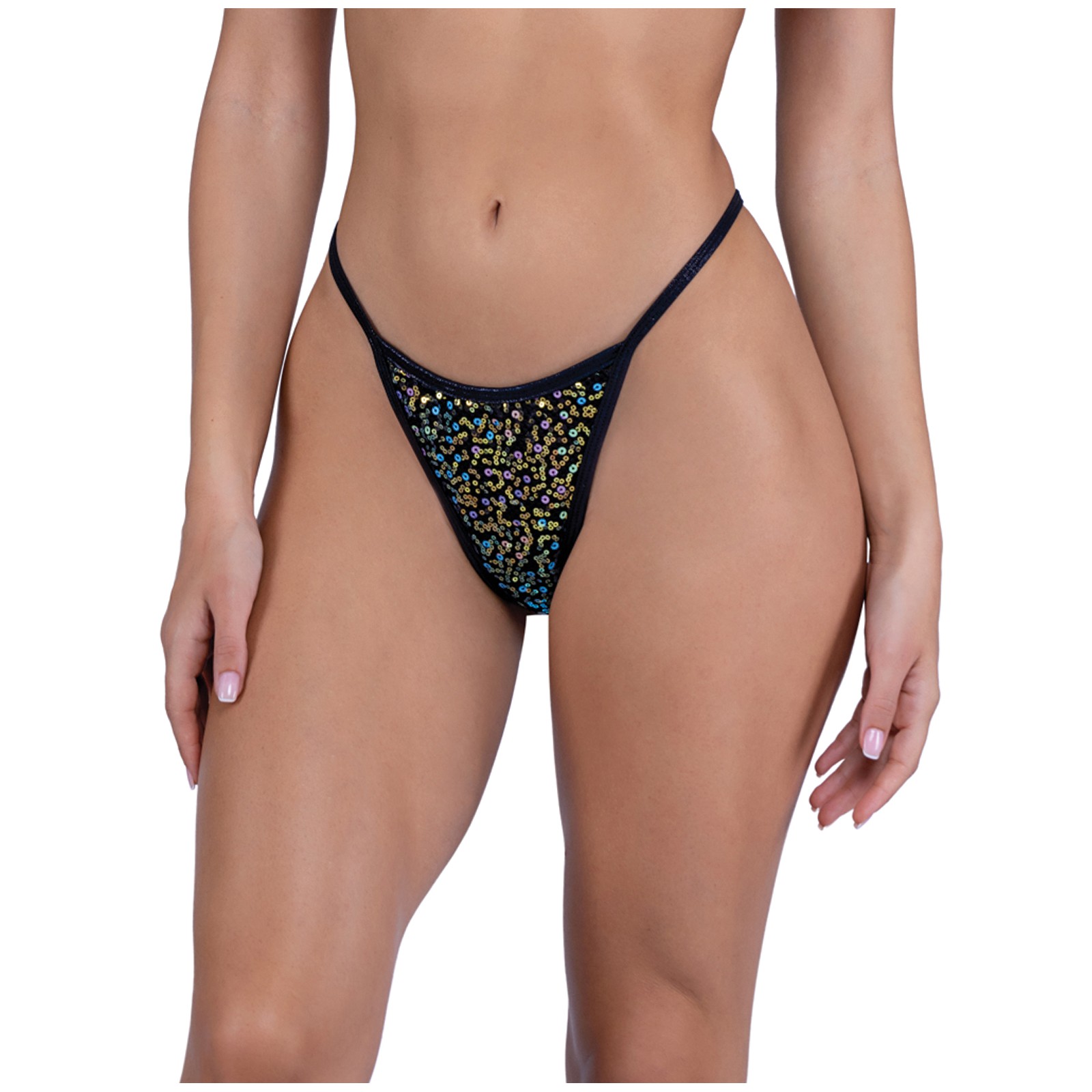 Sequin Fishnet Bottom - Black/Multi