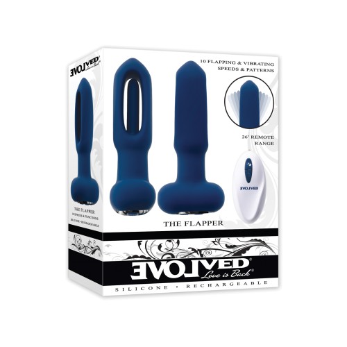 Evolved The Flapper Remote Controlled Clit Tickler - Blue