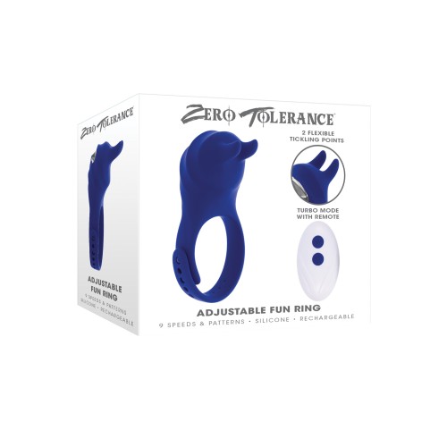 Zero Tolerance Adjustable Ring Fun - Blue