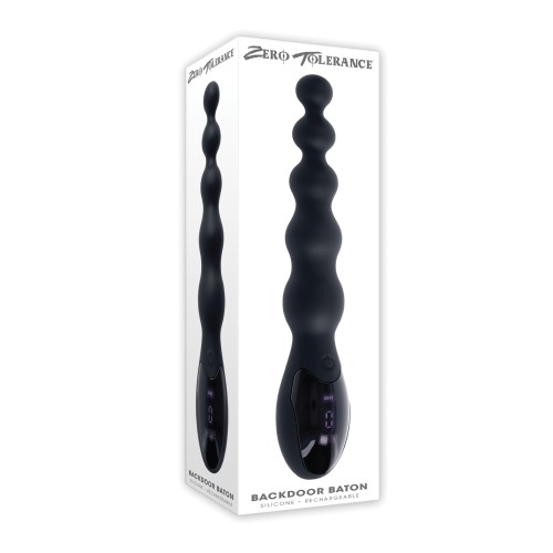 Vibrador Anal Beadado Backdoor Baton - Negro