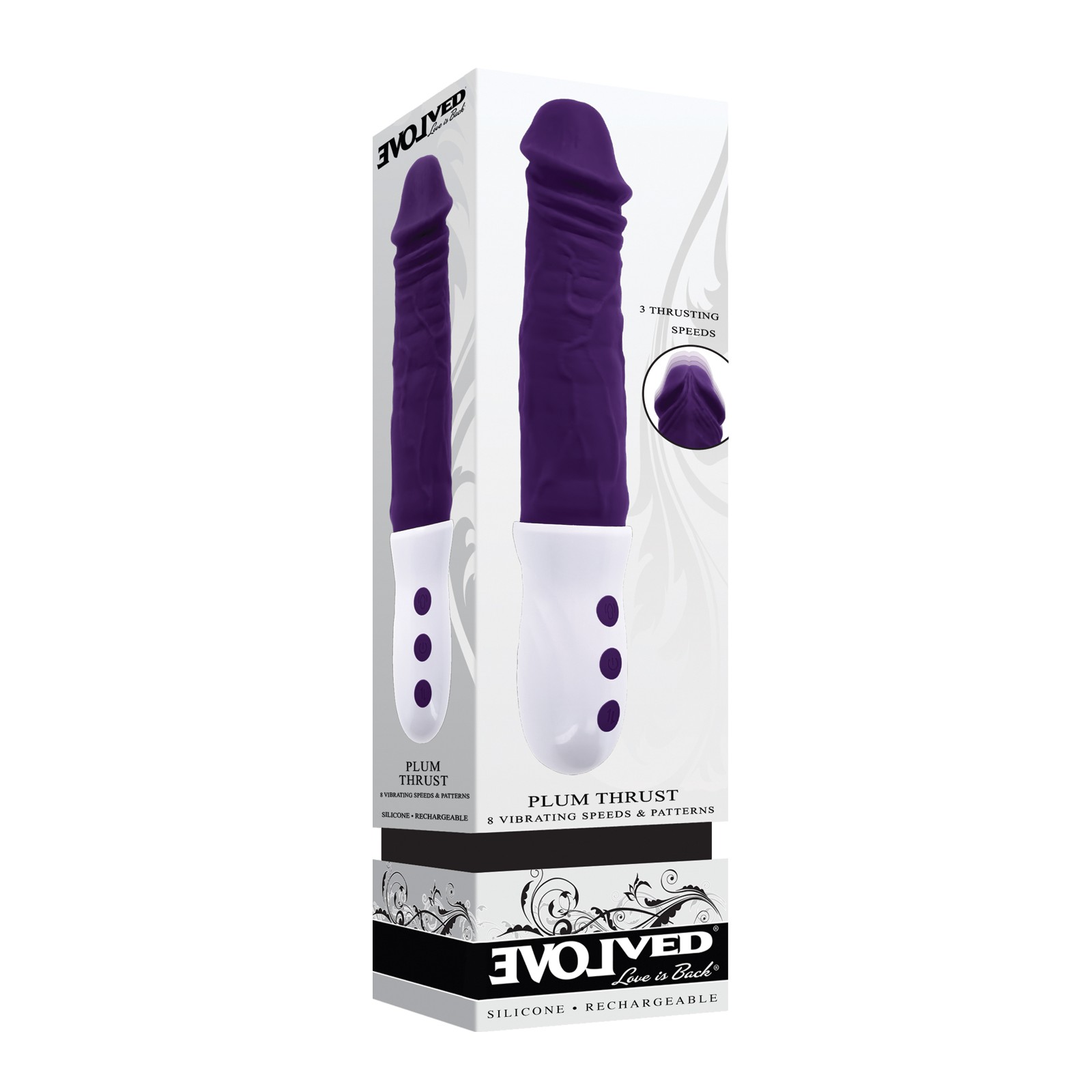 Evolved Plum Thrust Vibrator - Realistic Pleasure