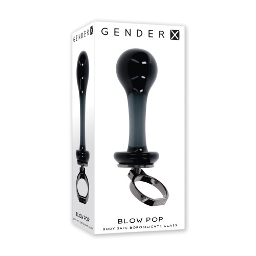 Gender X Blow Pop Glass Anal Plug Black