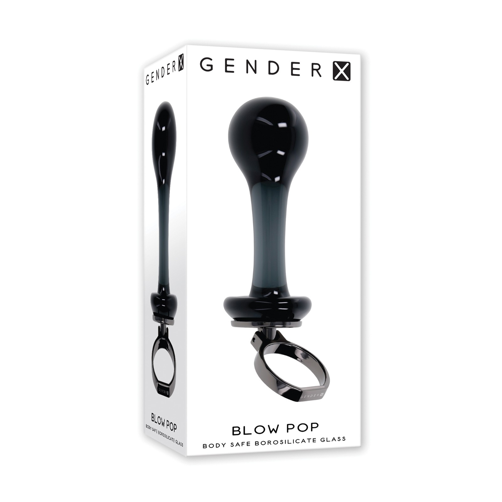 Gender X Blow Pop Glass Anal Plug Black