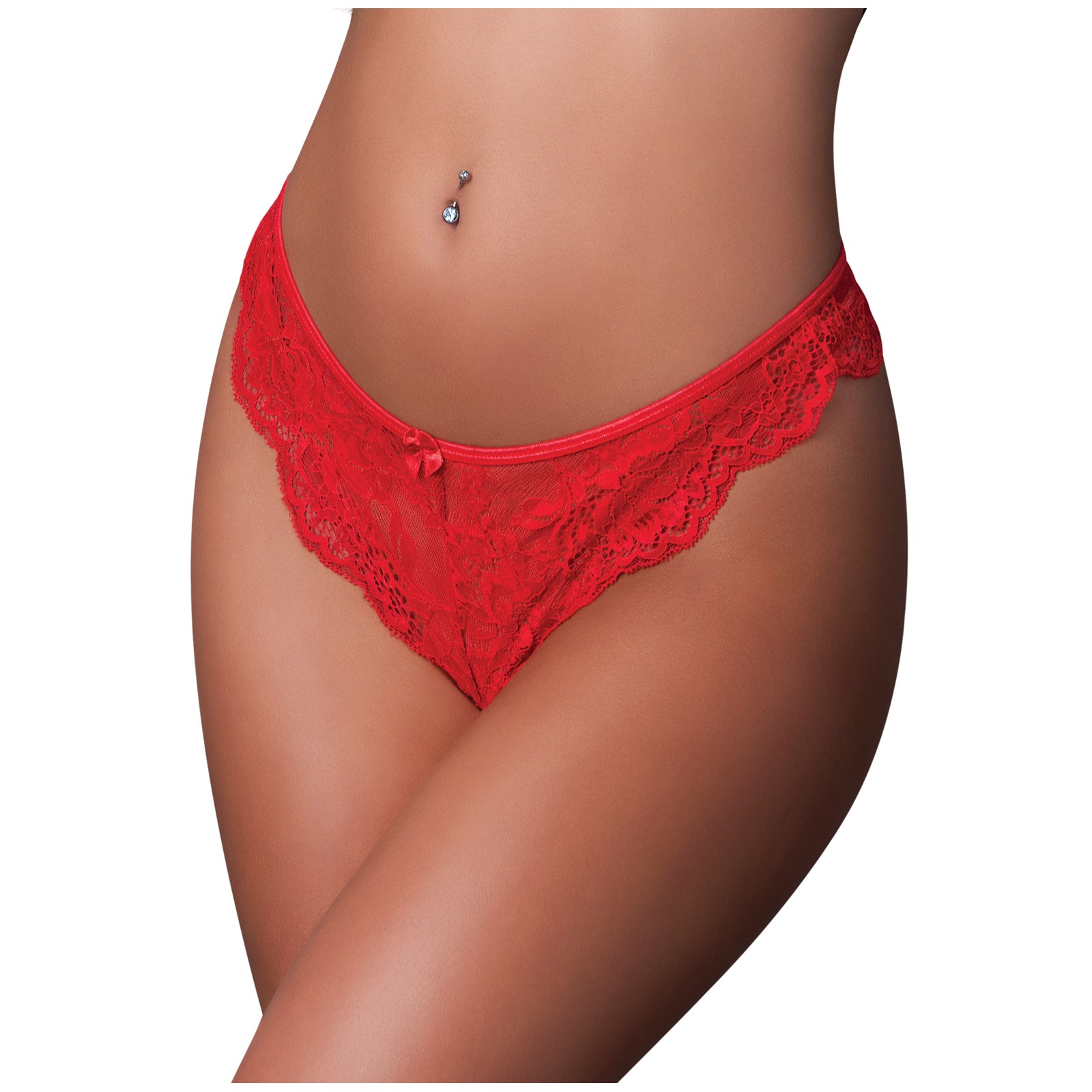 Sugar High Red Split Crotch Panty - L/XL