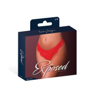 Panty Rojo de Crotch Abierto Sugar High - L/XL