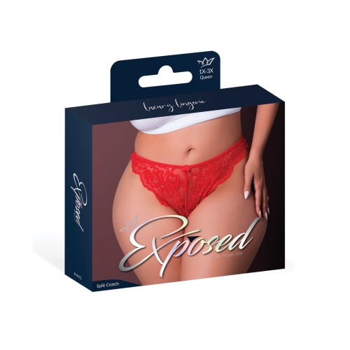 Sugar High Red Split Crotch Panty