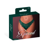 Evermore Split Crotch Panty Emerald