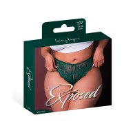 Evermore Split Crotch Panty Emerald QN