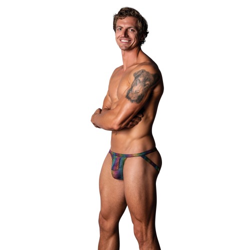 Pack & Play Jock with Front Condom Pocket - Rainbow L/XL