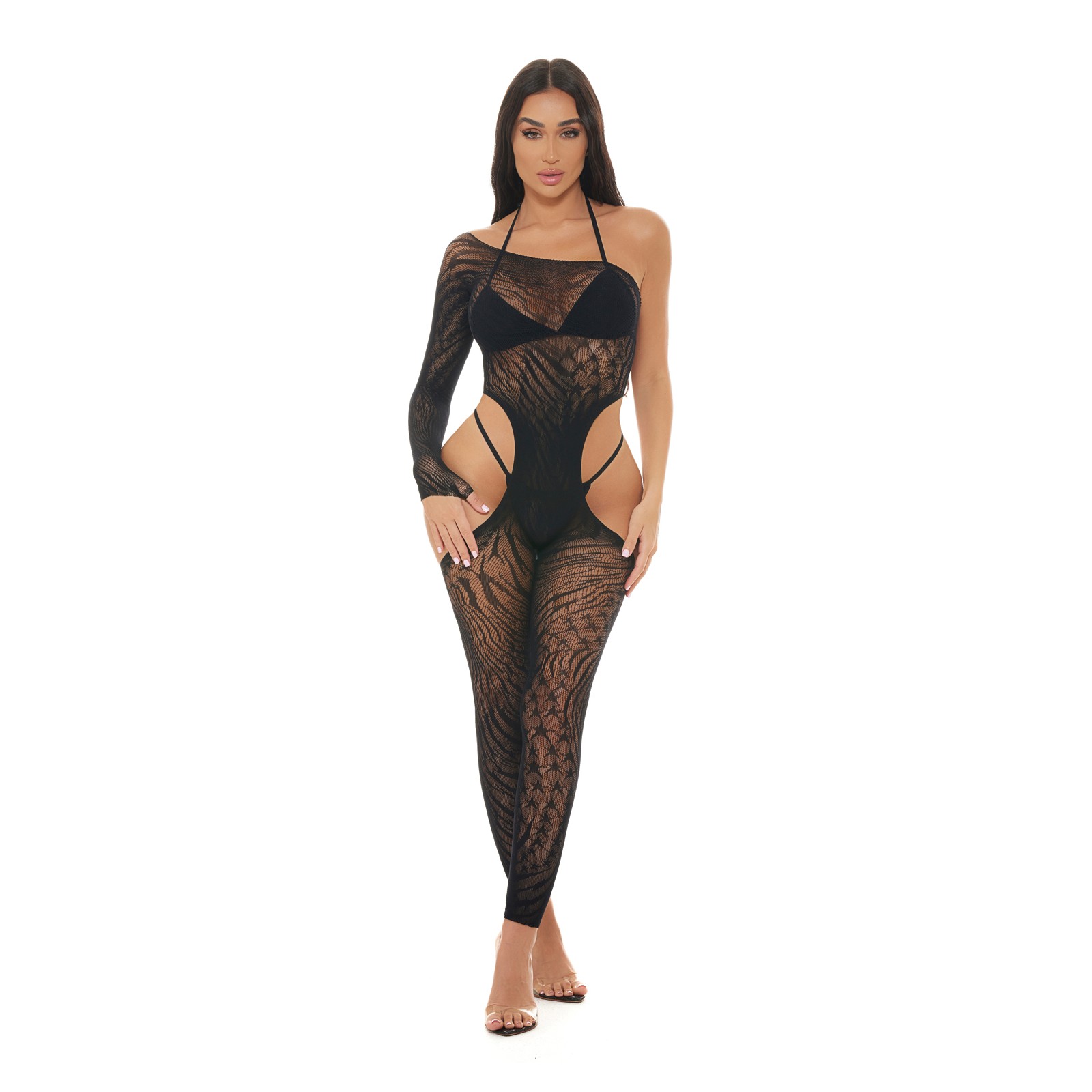 Bodystocking Estrella Signo Rosa - Negro