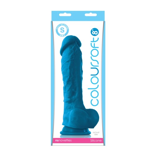 Dildo Suave ColourSoft de 8" - Azul