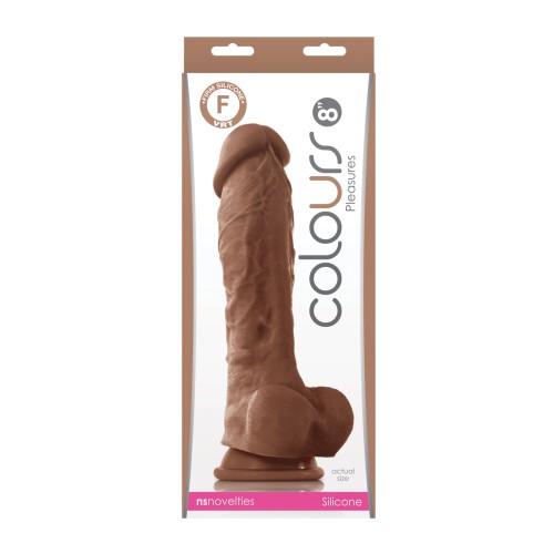 Colours Pleasures 8" Dildo Brown