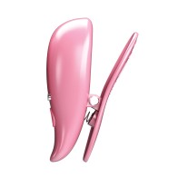 Pretty Love Wireless Vibrating Nipple Clamps in Pink