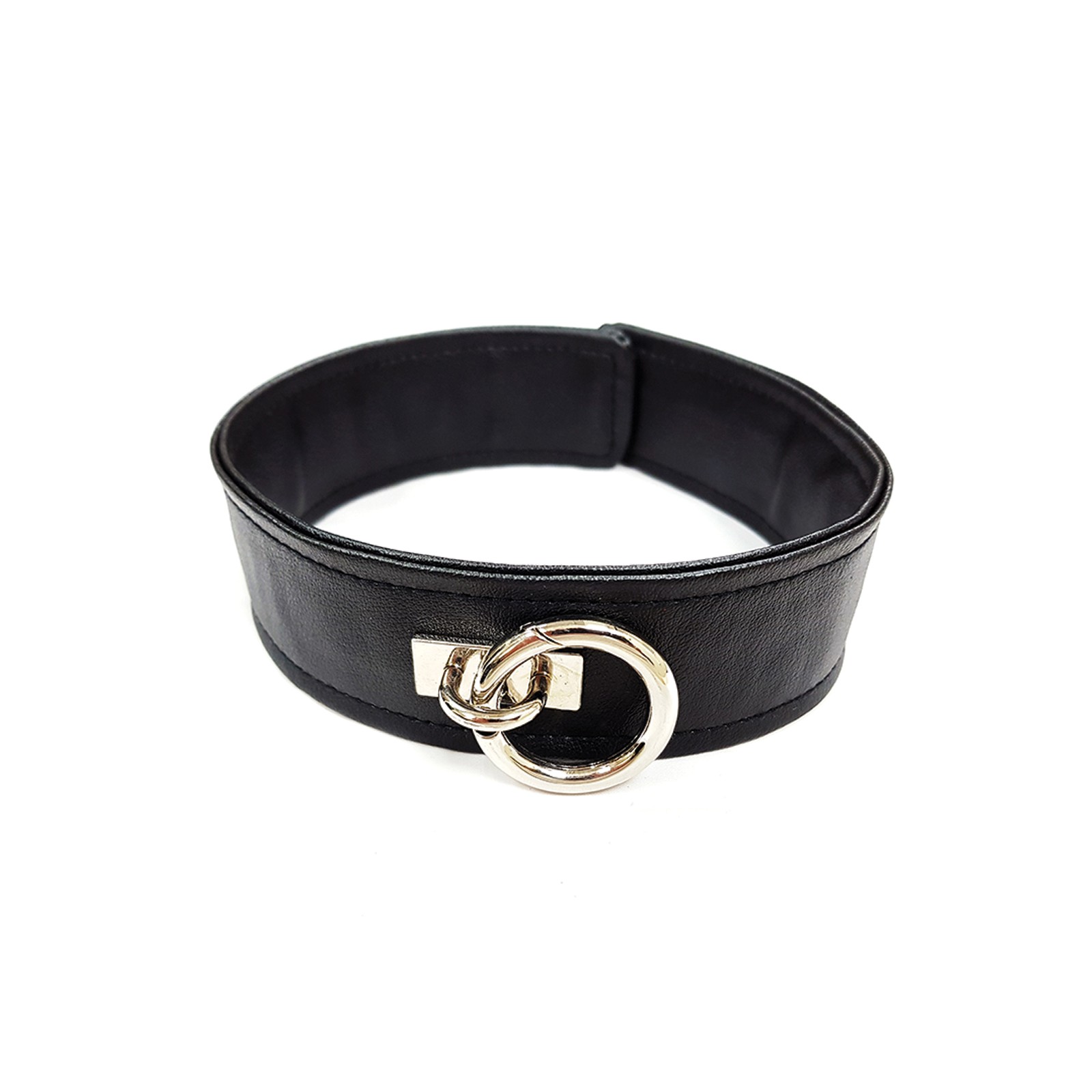 Collar de Cuero Vegano Rouge - Diversión BDSM