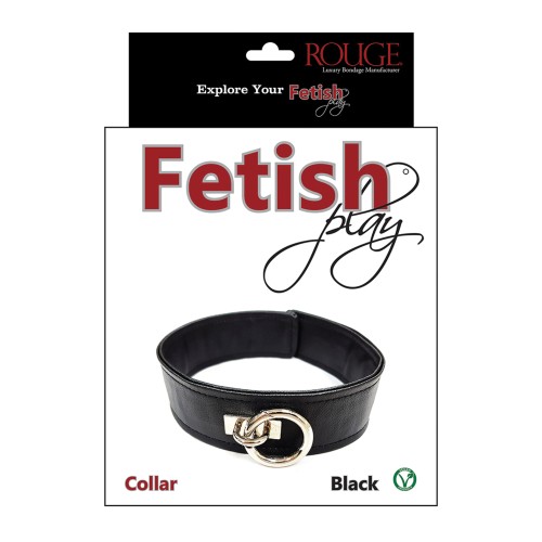 Collar de Cuero Vegano Rouge - Diversión BDSM