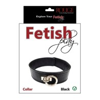 Collar de Cuero Vegano Rouge - Diversión BDSM