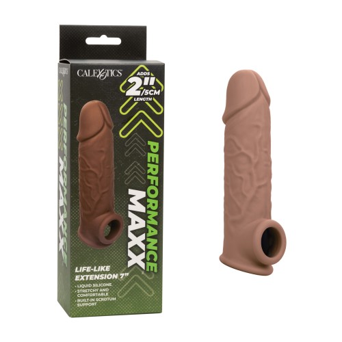 Extensión de Pene Life-Like de 7 pulgadas Performance Maxx Marrón