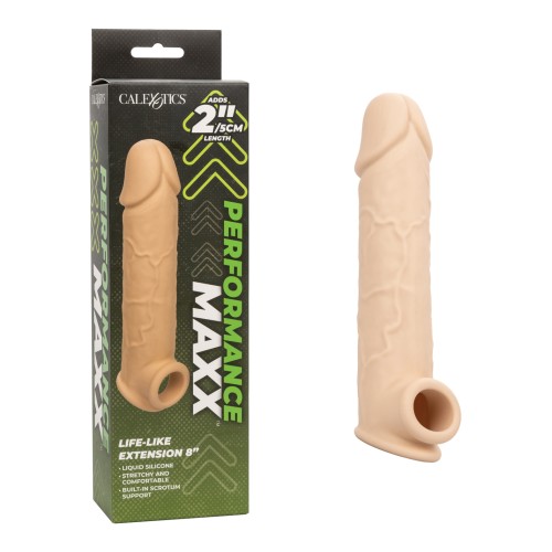 Performance Maxx Extensión de Pene Realista de 8" Marfil - Placer Supremo