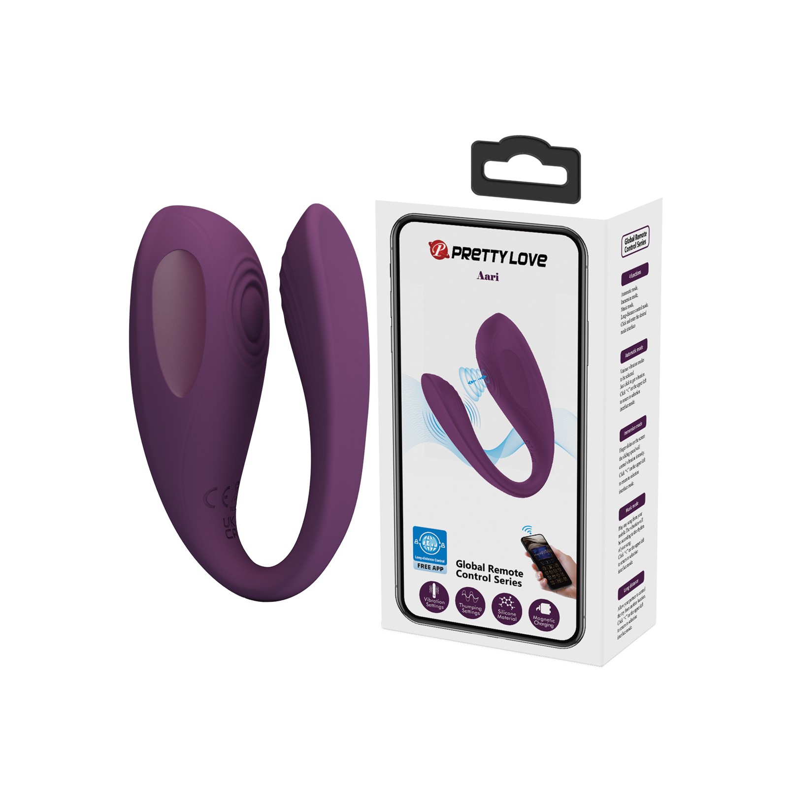 Pretty Love Aari Dual Vibrator Purple