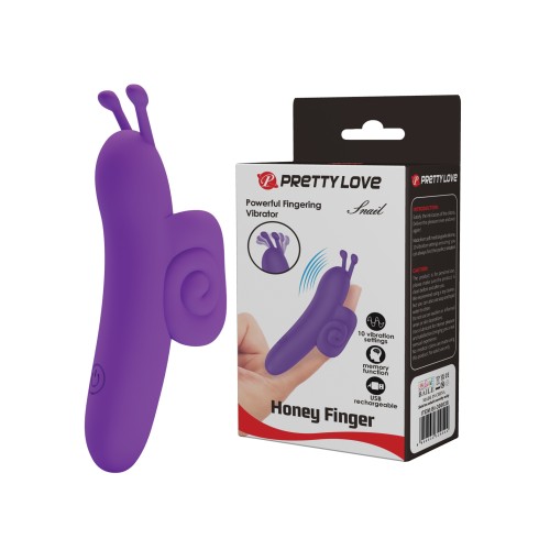 Pretty Love Snail Honey Finger Vibe para Estimulación Precisa