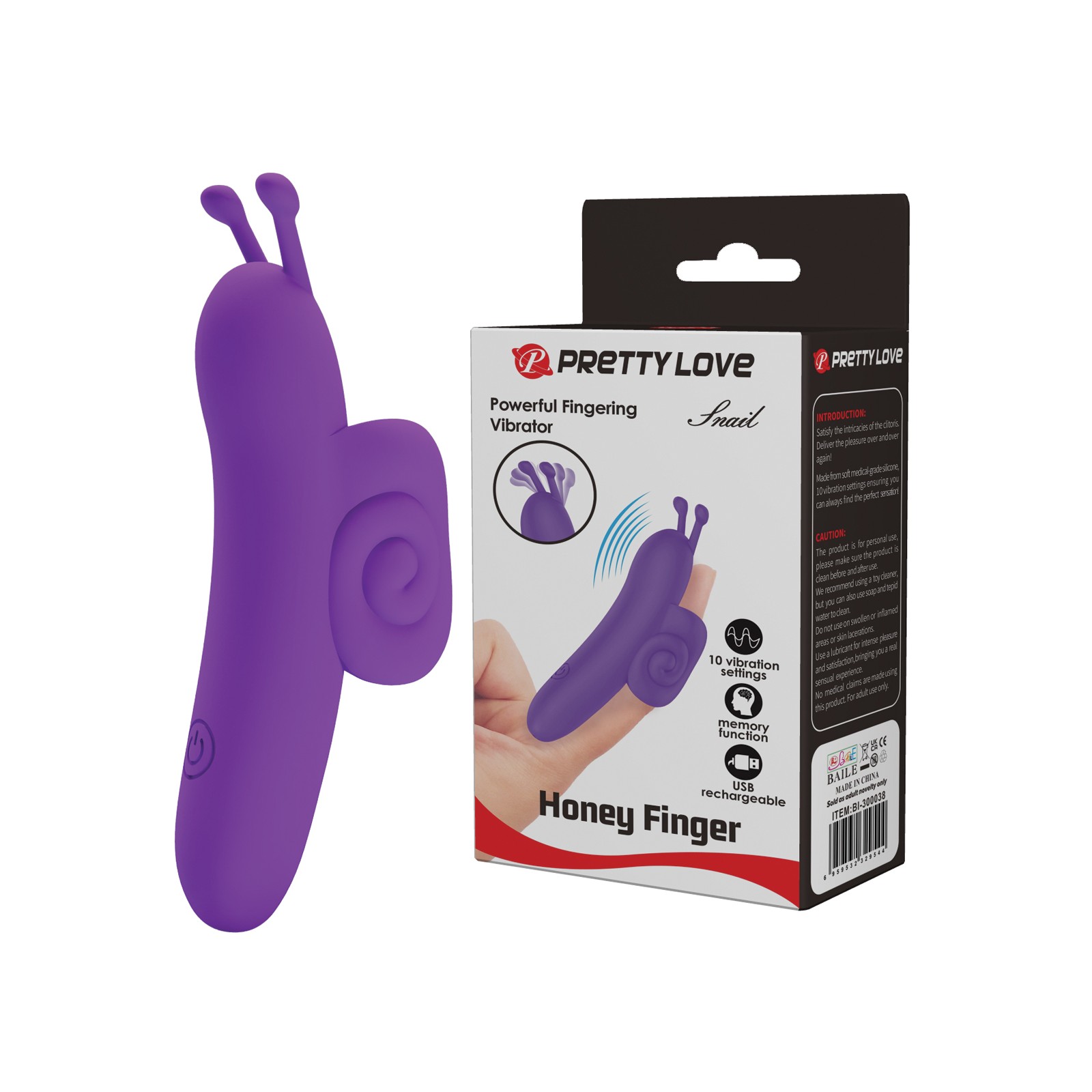 Pretty Love Snail Honey Finger Vibe para Estimulación Precisa