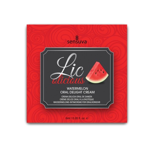 Crema Delicia Oral Lic O Licious Sabor Sandía