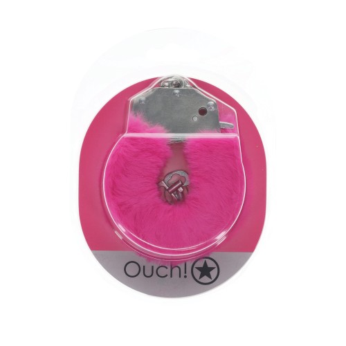 Shots Ouch Heavy-duty Fluffy Handcuffs Pink