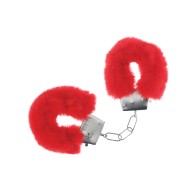 Shots Ouch Fluffy Handcuffs Red for Adults