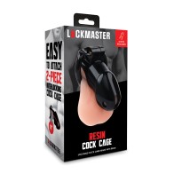 Lockmaster 4inch Resin Cock Cage - Black