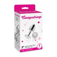 Gemsations 2 Inch Metal Butt Plug Silver