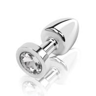 Gemsations 2 Inch Metal Butt Plug Silver