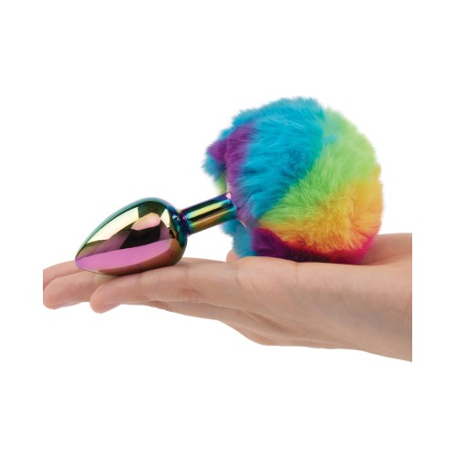 Gemsations Bunny Tail Butt Plug Rainbow