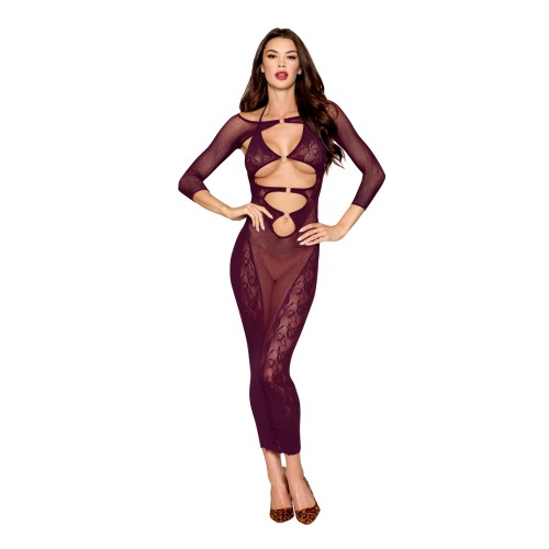 Seamless Gown Removable Shrug 2 pc Set Cherry Lacquer