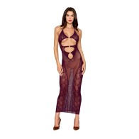 Seamless Gown Removable Shrug 2 pc Set Cherry Lacquer