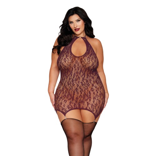 Leopard Print Seamless Garter Chemise