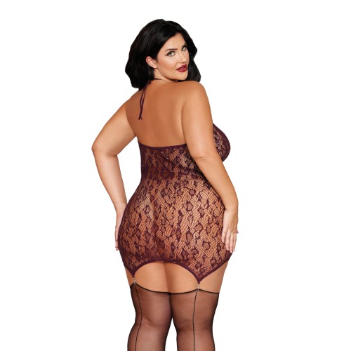 Leopard Print Seamless Garter Chemise