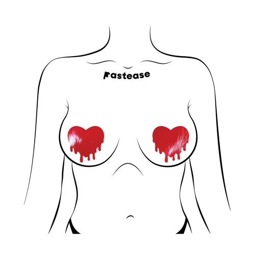 Pastease Corazón Fundido de Cuero Sintético Rojo