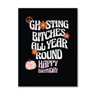 Tarjeta de Cumpleaños Halloween Ghosting con Sticker