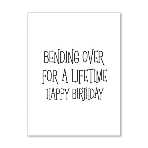 Halloween Bending Over Birthday Greeting Card with Sticker