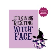 Tarjeta de Felicitación de Halloween con Sticker