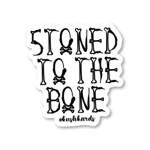 Halloween Stoned to the Bone Sticker - Pack of 3