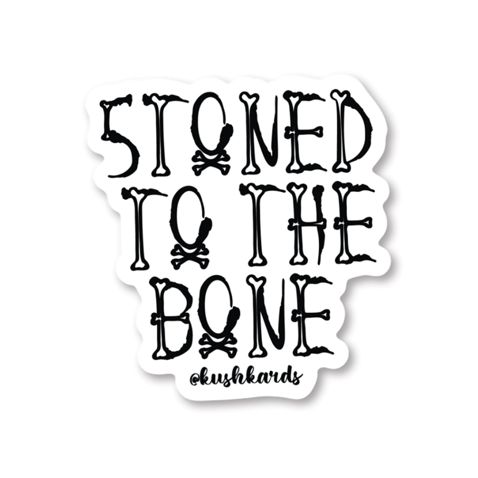 Halloween Stoned to the Bone Sticker - Pack of 3