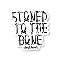 Sticker de Halloween Stoned to the Bone - Pack de 3