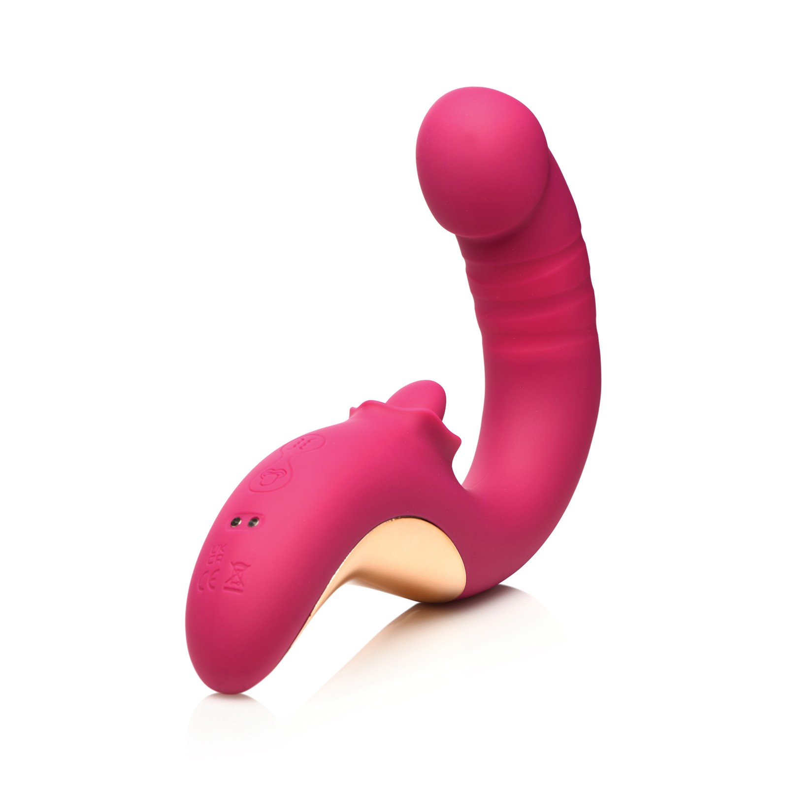 Lickgasm Tease & Please Thrusting Vibrator - Pink