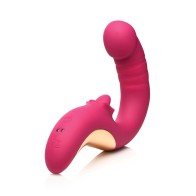 Lickgasm Tease & Please Thrusting Vibrator - Pink